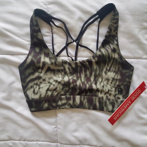 Good American Wild Night Sports Bra w/ Strappy Back Size XS - Picture 6 of 6